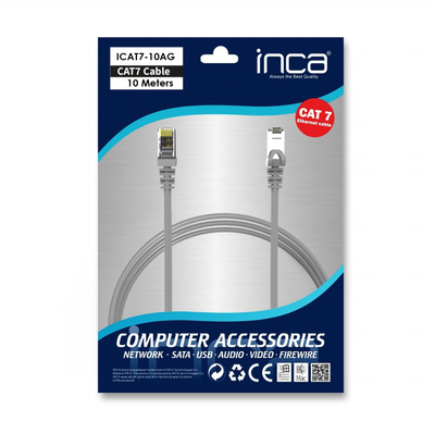 Kabllo rrjeti Inca ICAT7-10AG, CAT7, 10m, S/FTP
