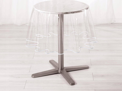 Чаршав за маса Ligne Decor, PVC, дијаметар 180 cm, бел