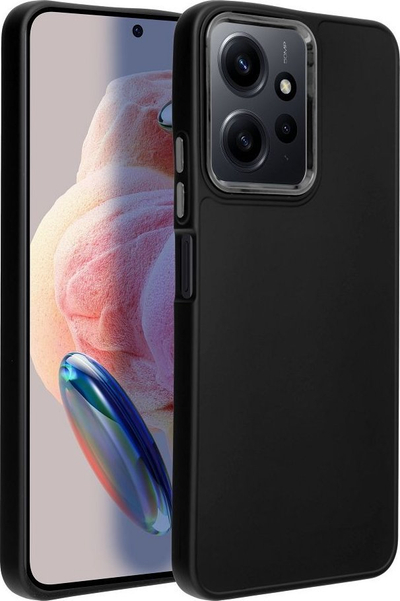 Këllëf frame për Xiaomi Redmi Note 12 4G, TPU, me mbrojtje kamere, i zi