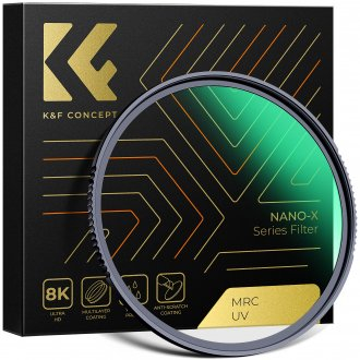 Filter UV K&F Concept Nano-X MRC, 105mm, ultra i hollë, i zi
