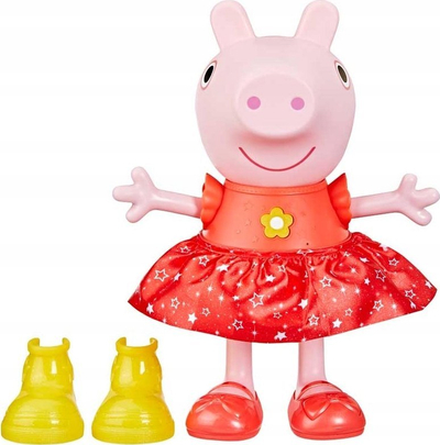 Интерактивна кукла Хасбро Пепа Пиг Muddy Puddles Party, 30 см, со глас на англиски, розова