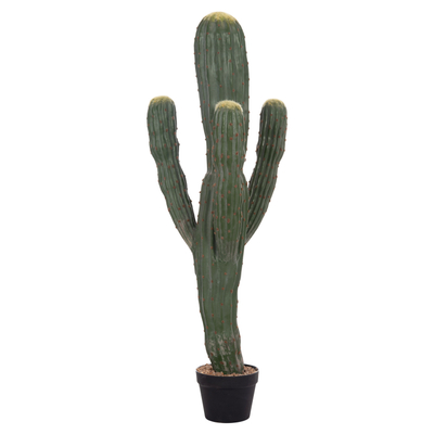 Bimë dekorative artificiale HM4746, kaktus me vazo, 113cm, e gjelbër