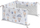 Mbështetës krevati për bebe Sensillo Flight in Clouds Plush Karo, kadife, 180x30 cm, gri