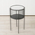 Tavolinë anësore Lobo Metal Table, 33 x 55.5 cm, metal, e zezë
