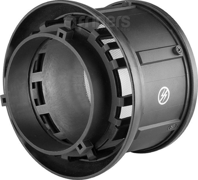 Modifier drite Jinbei EF-LED Spot Snoot, filtra ngjyrash, montim Bowens, i zi