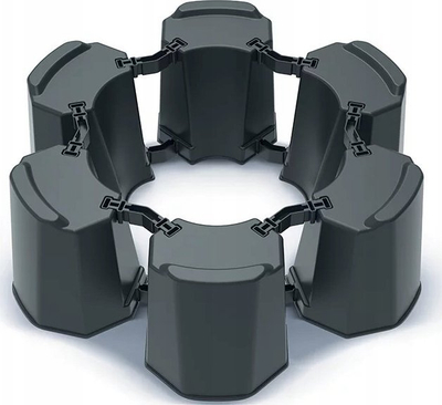 Bazament modular MODULAR BASECAN SET, plastik, për fuçi, ngjyrë antracit