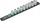 Set kokëza me shinë magnetike Wera Magnetic Socket Rail B 4 Zyklop, 3/8", 9 copë