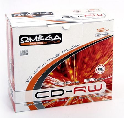 Диск CD RW Omega 700MB, 12x, сет 10 парчиња