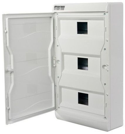 Kuti shpërndarje Gewiss 6671-237, 3 rreshta 2x13+1x11, IP55, e bardhë
