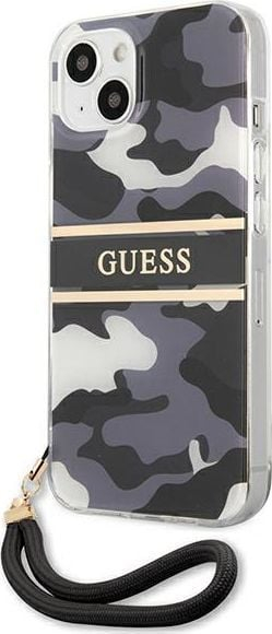 Футрола Guess GUHCP13MKCABBK за iPhone 13 6.1\", тврдa, со ремен, црна