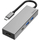 Konvertues Hama Multiport 4në1, 2x USB 3.2, HDMI & USB-C, i hirtë