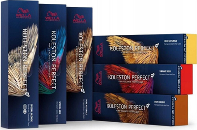 Set bojë flokësh Wella Koleston Perfect Me 7/34, oksidant 60 ml, bojë 60 ml
