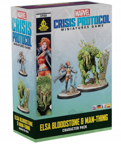 Lojë me miniatura Atomic Mass Games Marvel Crisis Protocol, Elsa Bloodstone dhe Man Thing, zgjerim, shumëngjyrëshe