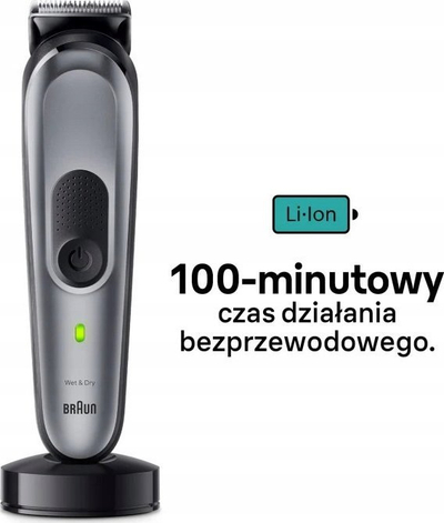 Trimer multifunksional Braun Series 7 MGK7420, 10 në 1, Wet &amp; Dry, gri