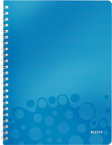 Fletore spirale Leitz WOW, A4, 80 gsm, blu