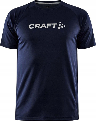 Bluzë sportive Craft Core Unify Logo Tee M, 100% poliester, thahet shpejt, blu