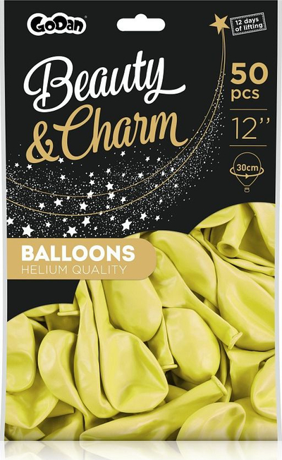 Balona GoDan Beauty&amp;Charm Vanilla Macaron, 30 cm, 50 copë, vanilje pastel