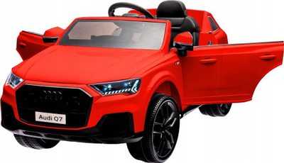 Makina elektrike për kalamaj Leantoys Audi Q7, me bateri, model SUV, e kuqe me llak