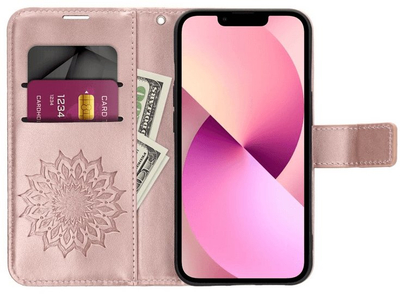 Këllëf libri Mezzo për OPPO Reno 14 14F, mandala, rozë