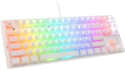 Tastierë gaming Ducky One 3 Aura White TKL, Cherry MX Speed Silver, RGB, e bardhë