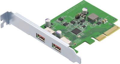 Kartë zgjeruese QNAP QXP-10G2U3A, 2 porte USB 3.2 Gen 2, 10 Gbps, PCIe