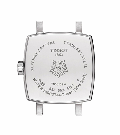 Orë për femra Tissot T-Lady Lovely Square T058.109.11.036.01, e argjendtë