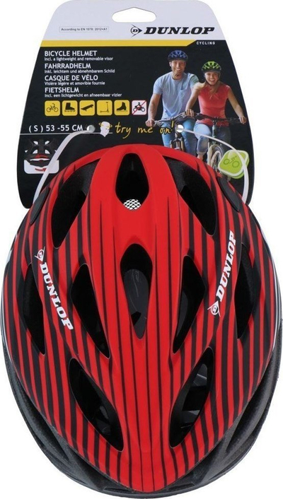 Helmetë biçiklete Dunlop MTB R.L, e rregullueshme, e kuqe