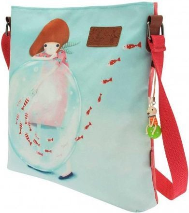 Çantë crossbody Santoro Little Fishes, me print, shumëngjyrëshe