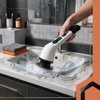 Furçë elektrike pastrimi Ruhhy 27015, teleskopike, pa kabllo, e bardhë