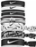 Shiritë flokësh Nike Mixed Hairbands N.000.3537.036, set, poliester goma silikon, të zezë dhe të bardhë