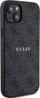 Kuti telefoni Guess 4G Collection Leather Metal Logo MagSafe, për iPhone 15 Plus 14 Plus, e zezë