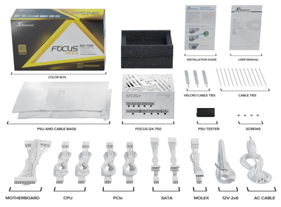 Furnizues energjie Seasonic Focus GX-1000, 1000W, ATX 3.0, i bardhë