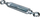 Vidë shtrënguese turnbuckle M8, 179-254mm, galvanizuar, argjendtë