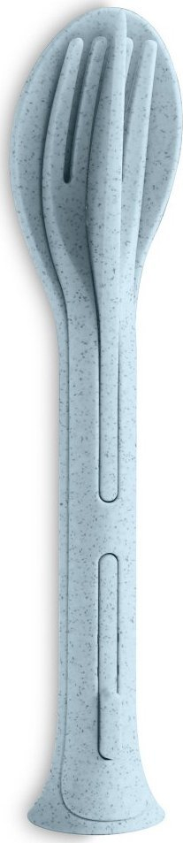 Set takëmesh Koziol Klikk Pocket, 3 pjesë, plastikë biocirculare, blu