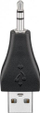 Adapter Goobay 93981, USB A 2.0 në 3.5mm stereo, i zi