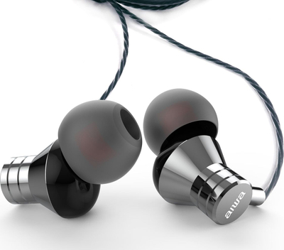 Kufje in ear Aiwa ESTM 50SL, me mikrofon, argjendti