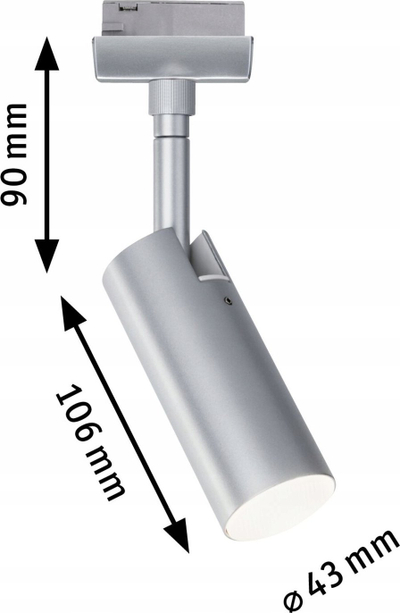 Spot drite Paulmann URail Tubo, 3-step-dim, 4000K, krom