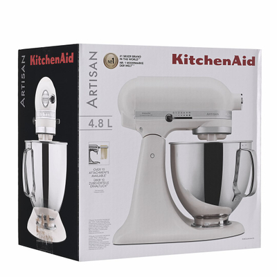 Mikser qëndror KitchenAid Artisan 125, 4.8L, 10 shpejtësi, ngjyrë krem