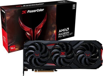 Kartë grafike PowerColor Red Devil Radeon RX 9070 XT, 16GB GDDR6, RGB, e zezë