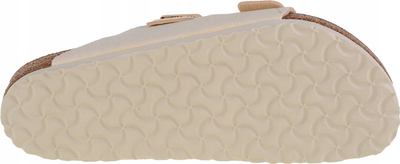 Sandale Birkenstock Arizona Vegan Eggshell, me 2 rripa, ngjyrë krem