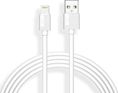 Kabllo karikimi T-phox Nets Lightning, 2m, 2.4A, e bardhë