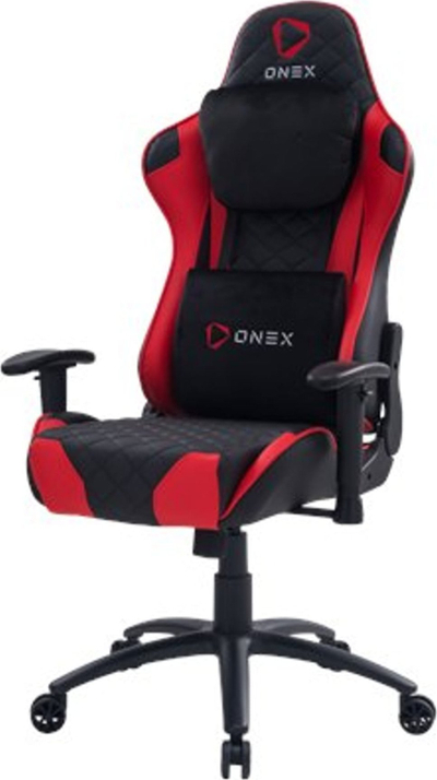 Karrige gaming ONEX GX330, lëkurë sintetike, mbështetëse që rregullohet, e kuqe me të zezë