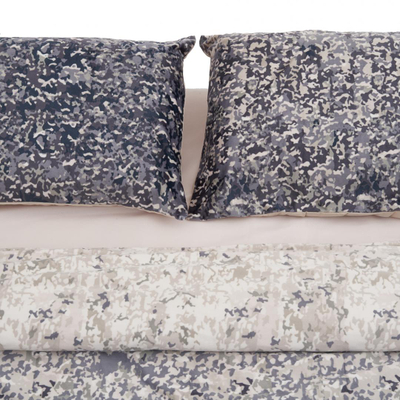 Set shtrati kadife King Size Rock, 200x220 cm, 3 copë, gri