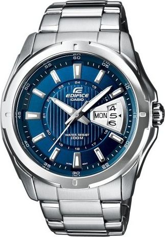 Рачен часовник Casio EF-129D-2AVEF, хронограф, не'рѓосувачки челик, сребрен