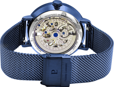 Orë për femra Pierre Lannier Automatic Skeleton 309D968, e kaltër
