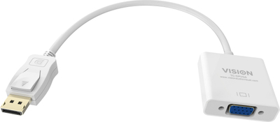 Adapter DisplayPort në VGA Vision TC-DPVGA, aktiv, i bardhë