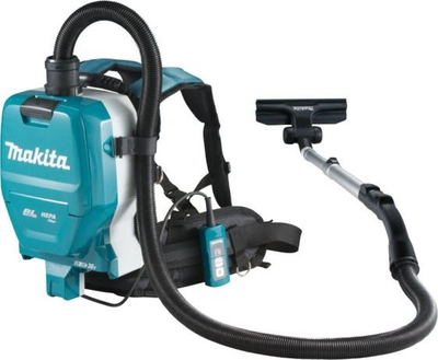 Индустриска правосмукалка за на грб Makita DVC261ZX11, без кабел, 2x18V, сина