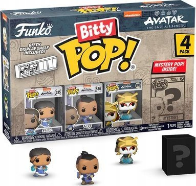 Set figurash vinyl Funko Bitty Pop Avatar The Last Airbender, 4 copë, për koleksion