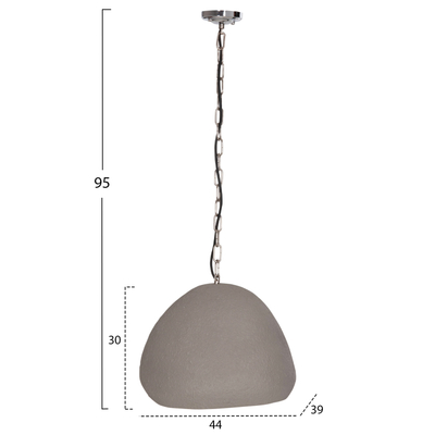 Llambë varëse tavanore JAYLEN HM4703.03S, fiber cement, sokël E27, gri