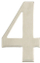 Комплет рачка и гарнитура за врата Haushalt DOOR NUMBER 4 SS-4, 62 mm, нерѓосувачки челик